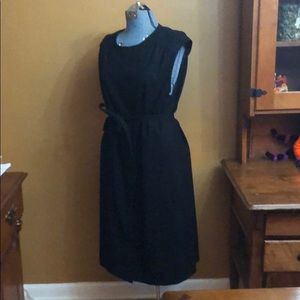 Pendleton Sheath Dress Sleeveless L Black Wool